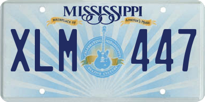 MS license plate XLM447