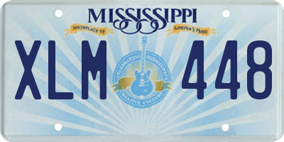 MS license plate XLM448