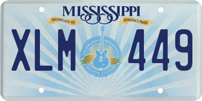 MS license plate XLM449