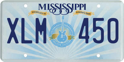 MS license plate XLM450