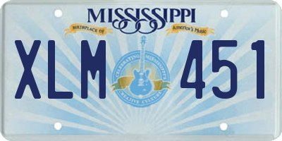 MS license plate XLM451
