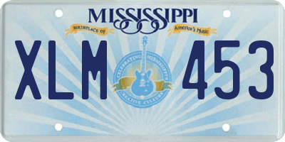 MS license plate XLM453