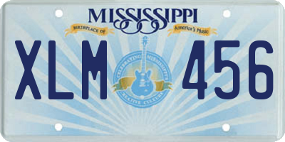 MS license plate XLM456