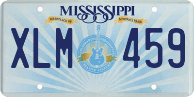 MS license plate XLM459