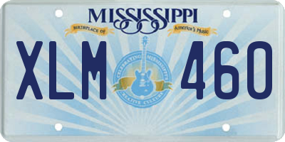 MS license plate XLM460