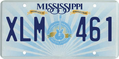 MS license plate XLM461