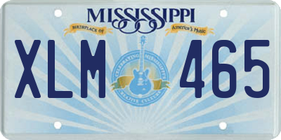 MS license plate XLM465