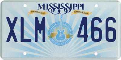 MS license plate XLM466