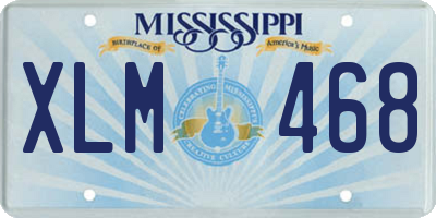 MS license plate XLM468