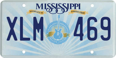MS license plate XLM469