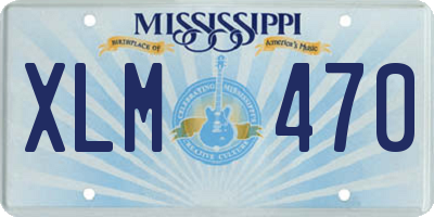 MS license plate XLM470