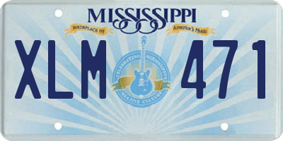 MS license plate XLM471