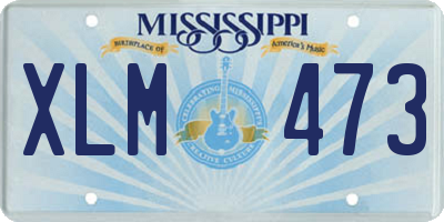 MS license plate XLM473