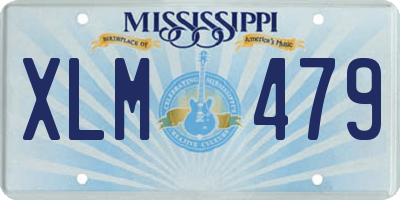 MS license plate XLM479