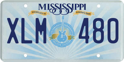 MS license plate XLM480