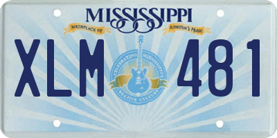 MS license plate XLM481