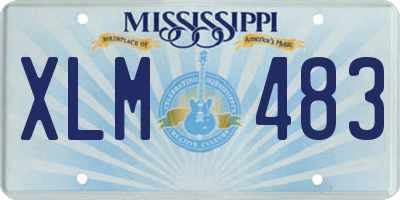 MS license plate XLM483