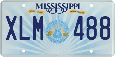 MS license plate XLM488