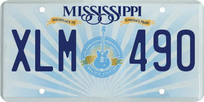 MS license plate XLM490