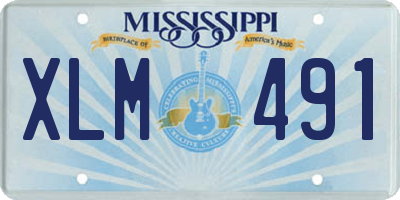 MS license plate XLM491
