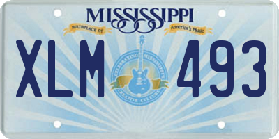 MS license plate XLM493