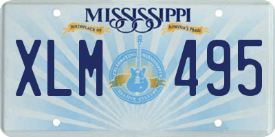 MS license plate XLM495
