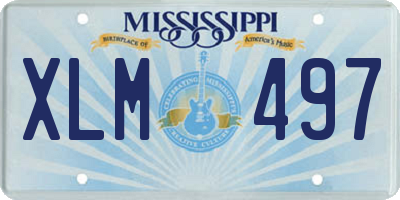 MS license plate XLM497
