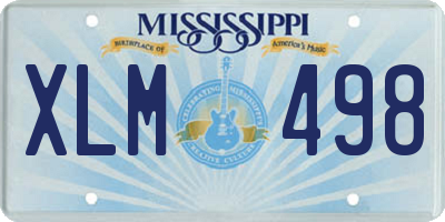 MS license plate XLM498