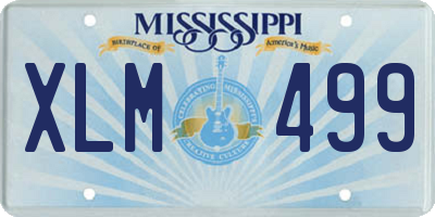 MS license plate XLM499