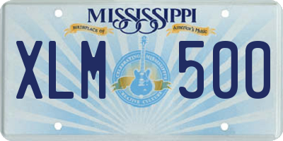 MS license plate XLM500