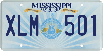MS license plate XLM501