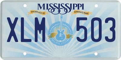 MS license plate XLM503