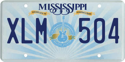 MS license plate XLM504