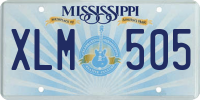 MS license plate XLM505