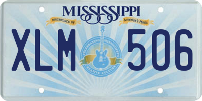 MS license plate XLM506
