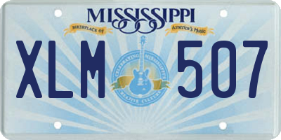 MS license plate XLM507