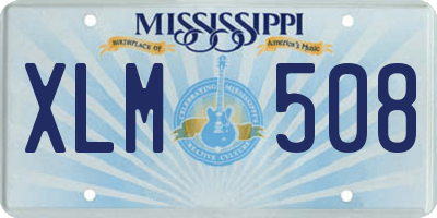 MS license plate XLM508