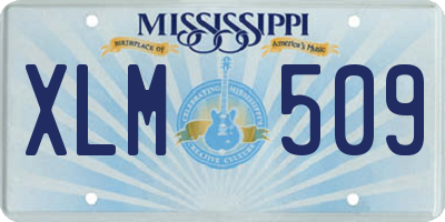 MS license plate XLM509