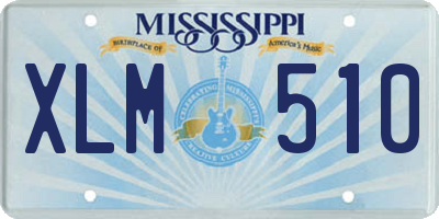 MS license plate XLM510