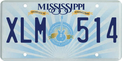 MS license plate XLM514