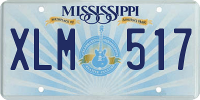 MS license plate XLM517