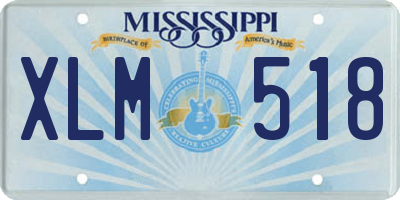 MS license plate XLM518