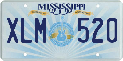 MS license plate XLM520