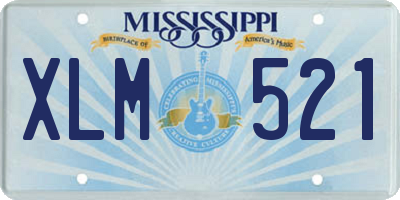 MS license plate XLM521
