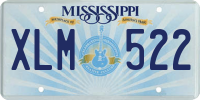 MS license plate XLM522