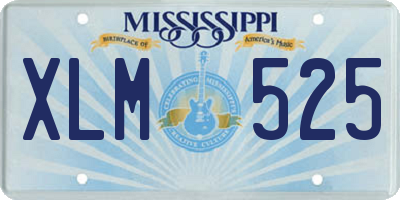 MS license plate XLM525