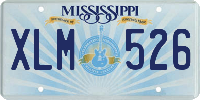 MS license plate XLM526