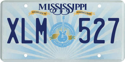 MS license plate XLM527