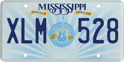 MS license plate XLM528