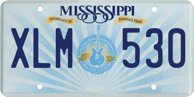 MS license plate XLM530